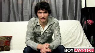 Twink Josh Bensan interviewed then wanked his dick