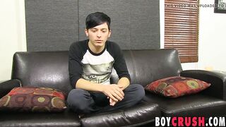 Cute Ryker Madison masturbates after being interviewed