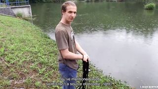 He Spots A Cute Twink Fishing And Offers Him Enough Cash To Make Him Suck His Dick - BIGSTR