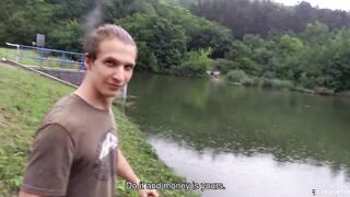 He Spots A Cute Twink Fishing And Offers Him Enough Cash To Make Him Suck His Dick - BIGSTR