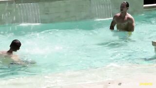 Buddies Str8 Buddies Enjoying Pool And Cocks