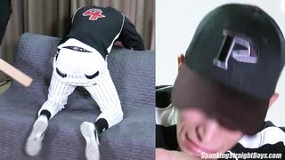 Straight U.S. Marine Spanked in a Baseball Uniform