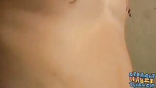 Straight dude with pierced nipples jacks off and cums