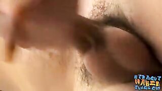 Handsome straight thug Bam cums after solo masturbation