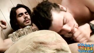 Naked thugs Devin Reynolds and Drift love trading blowjobs