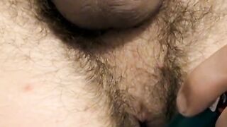 Hairy twink Shane Allen fiddles ass while tugging cock