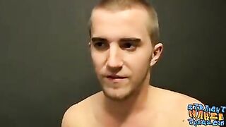 Young straight dude Potter having a solo masturbation wank