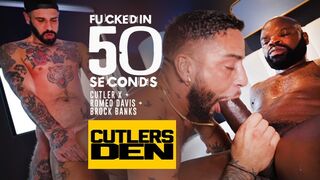 Fucked in 50 seconds with Cutler and Romeo taking turns in Brock Banks for Cutler's Den