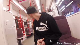 Jerking In the subway and handjob - Thomas Fiaty