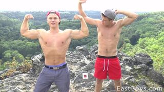 Summer Handjob Adventure 2016 Flexing and Workout