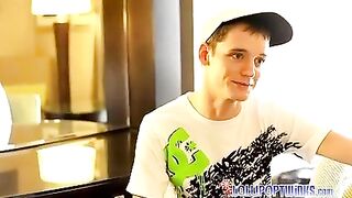 Young Hot Twink Kayden Daniels Sprays Warm And Sticky Juice