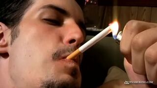 Stud Chainsmoker Axel Busts His Load After Puffing His Cigs