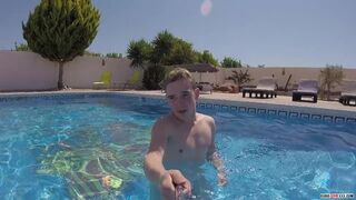 Hot Taylor Blaze Films Himself Jacking Off By The Pool