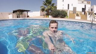 Hot Taylor Blaze Films Himself Jacking Off By The Pool