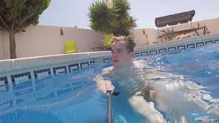 Hot Taylor Blaze Films Himself Jacking Off By The Pool