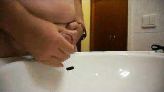 Jerking Off Into The Hotel Sink 1