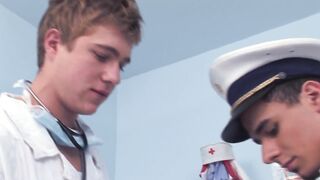 Hot marine gets his ass fucked by horny doctor