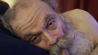 Old Man Big Moustache Blowjob, Sucks Licks and Hums His Way to a Creamy Reward