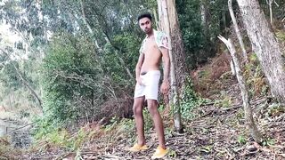 Skinny with a Big Dick Eating a Stranger in the Woods