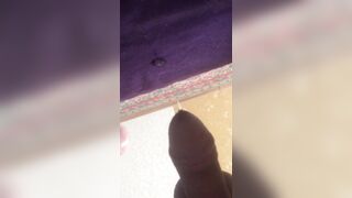 A big precum flows from the dick and a huge plug climbs out of the hole for a big dick