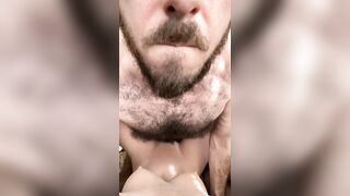 Female POV: hairy blue-eyed boyfriend interrupts you from your book to kiss you all over, eat your pussy, and fuck you