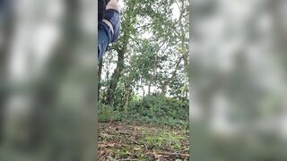 Grandpa Daddy Exhibitionis Risky Cruising Public Outdoor Woods Cumshot Sexshow Almost Caught