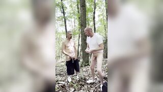 Daddy and His Buddy Have Fun in the Woods