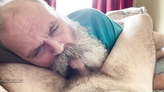 Moustache Grandpa Nurses on Hairy Cub Cock