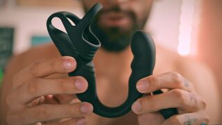 Solo Anal Testing Honeyplaybox Caspion Prostate and Perineum Vibrator and Cock Ring