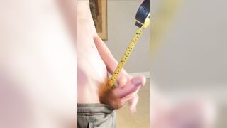 Small teen boner bush measured and hands free cum spasms