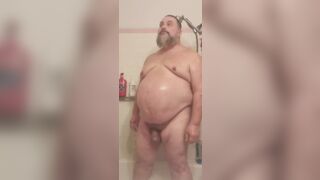 Shower Time with the Big Bellied Bear Daddy