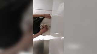 Pissing and Stroking at a Urinal