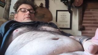 Solo Mature Bear Masturbation