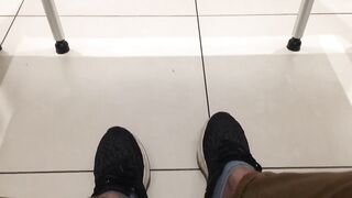 Public Toilet - Testing to See if the Guy in the Stall Next to Me Is Keen to Play - Manlyfoot