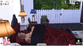 SimsLust - Dad's Gay friend let me stay the night and Bred me real good