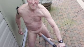 Grandpa Daddy Exhibitionist Naked Outdoor Vacuumcleaner Dick Suck Cumshot Sexshow