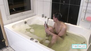 Raven Haired Xander Gets Wet And Plays With His Stiff Dick!