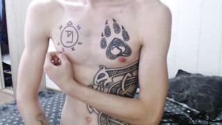 Endo Play with Nipples Jerking and Cum