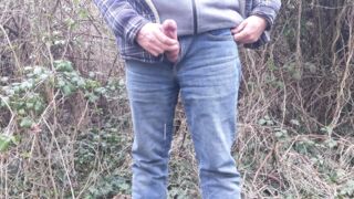 Outdoor Cruising - Wanking and Cumming for Watcher in the Woods - Rockard Daddy