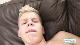 Blonde Boy Matthew Fingers Himself While Waking His Cock!