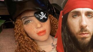 In Thrall to the Pirate Queen - scalawag kisses, sucks nipples, eats out, fingers, and fucks sex doll - POV PMV