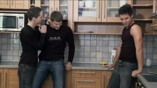 Golden Shower Session with 3 Fucking Horny Czech Twink Guys