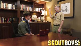 Skinny cute virgin used and fucked by hung scout leader