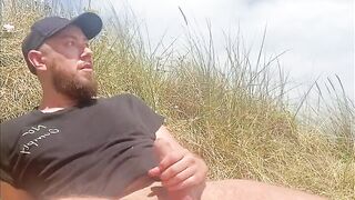 Nude Beach Wanking, ripping underwear off, jerking off naked and cumming.