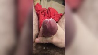 Uncut dick messy cumshot in your face POV