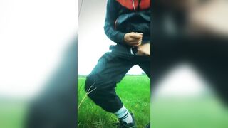 Pissing in me Nike trackies, spraying piss, drink it