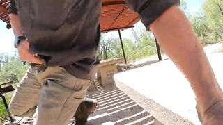 Almost caught pissing my work pants at a public picnic area