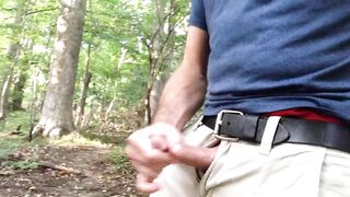 Jerking off in the forest