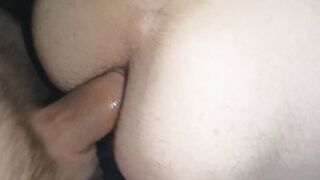 My young asshole is cumming from daddy's huge cock!