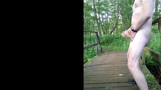 Grandpa Daddy Exhibitionist Outdoor Woods Cruising Cumshot Sexshow 2